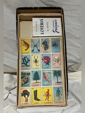 Vintage Clemente Jacques Mexican Loteria Game Set